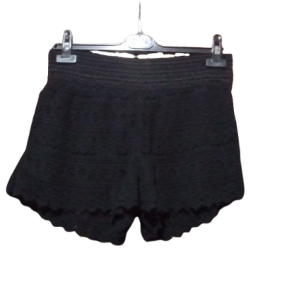 Rewind Black Lace Scalloped Shorts